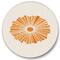 Designart - Minimal Orange Radiant Sun I - Modern Metal Circle Wall Art
